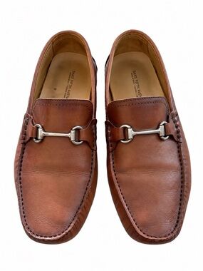 Saks Fifth Avenue Men’s Tan Leather Horsebit Loafers